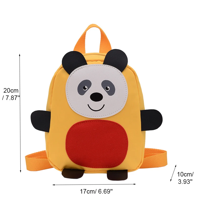 Cute Cartoon Zoo Animal Mochila para crianças, mochila personalizada para criança, sair, nome personalizado, forma de panda bonito