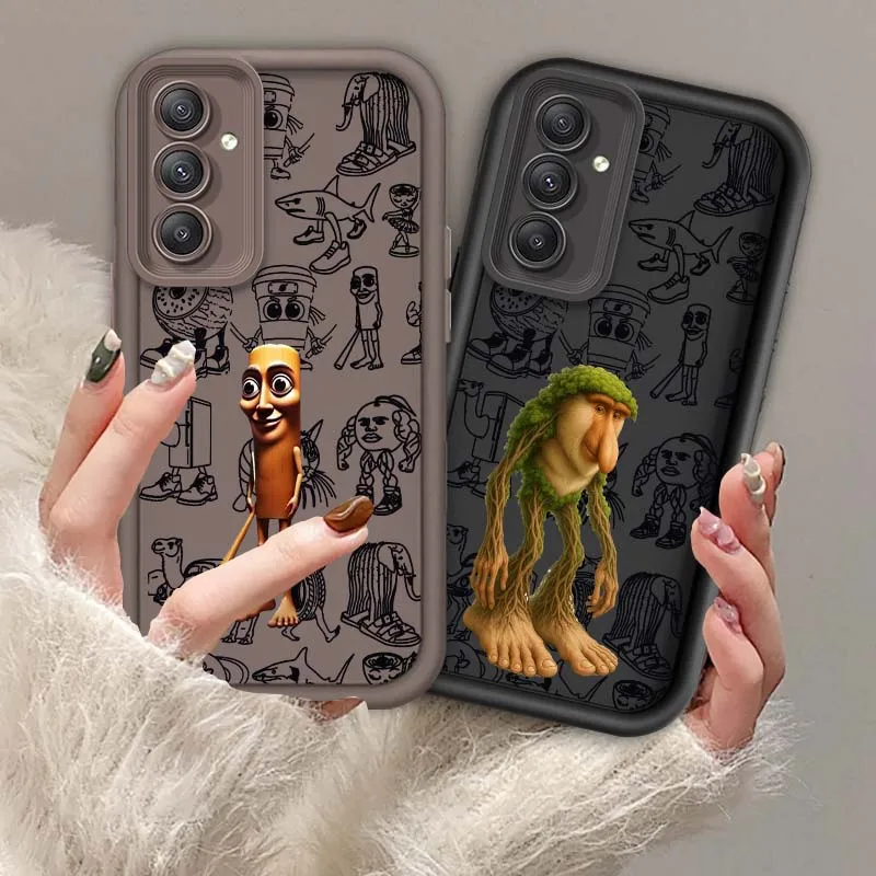 Tung Sahur Brr Brr Patapim Phone Case For Samsung A71 A52 A51 A34 A33 A22 A16 A15 A13 A04 A06 Note 20 Ultra 5G Eye Ladder