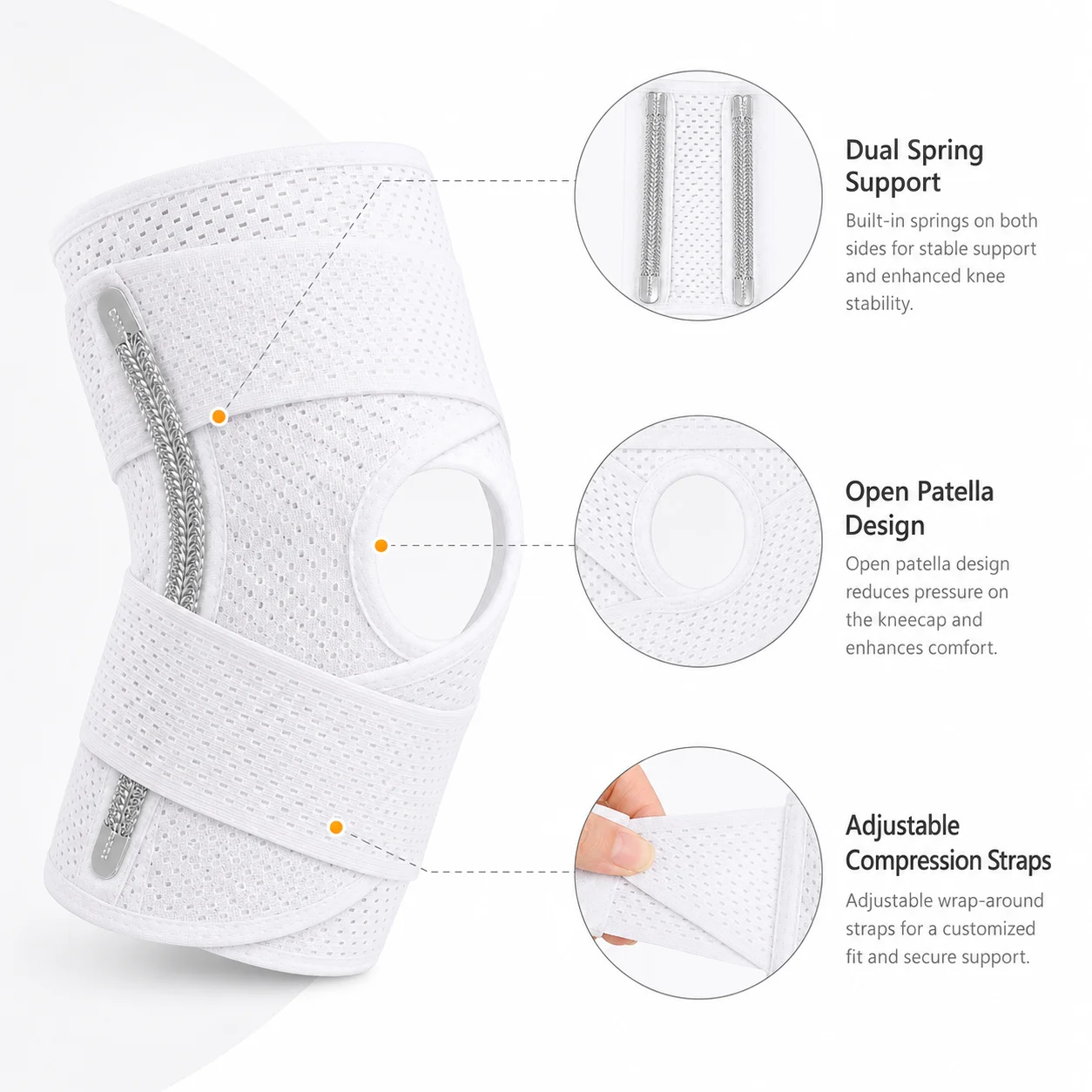 1PC Sports Kneepad Men Women Pressurized Elastic Knee Pads Arthritis Joints Protector Fitness Gear Volleyball Brace Protector