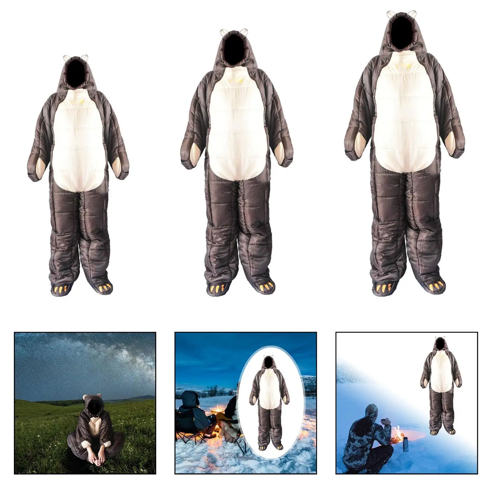 

Mummy Sleeping Bag Outdoor Camping Sleeping Bag Winter Windproof Humanoid Sleep Bag for Backpacking Outdoor Activities Hiking