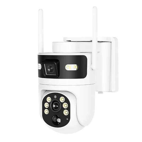 

Discount 4G Solar-Powered Outdoor Camera 4MP Dual Lens Dual Screen PTZ Security Cam Motion Detection Auto Track North America