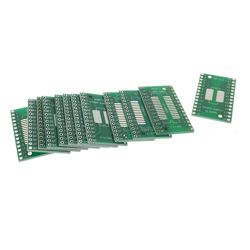 10pcs Transfer  DIP Pin Board Pitch Adapter TSSOP28 SSOP28 SOP28 To DIP28