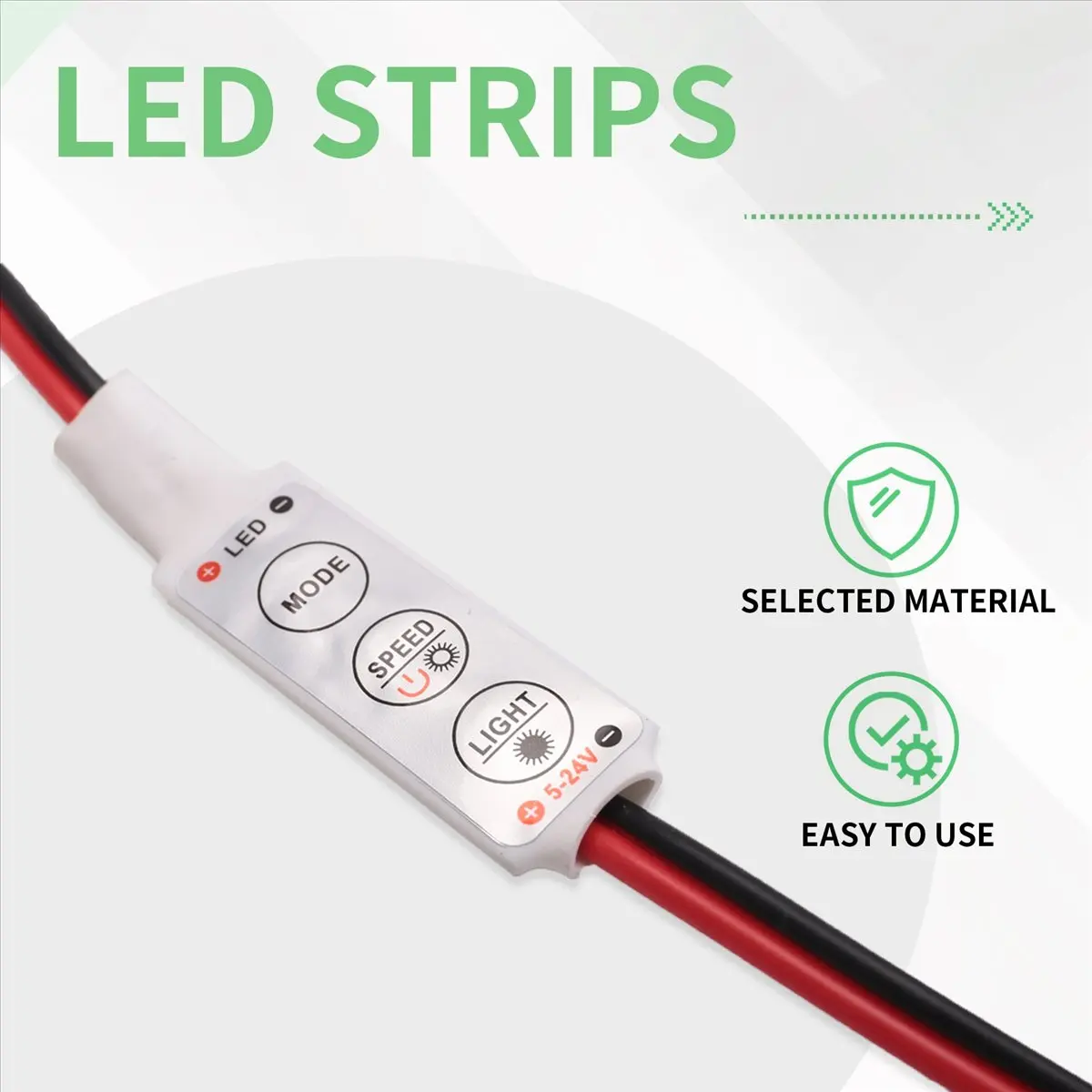 A72Z LED Dimmer 12A 5-24V for LED Strips Monochrome Controller