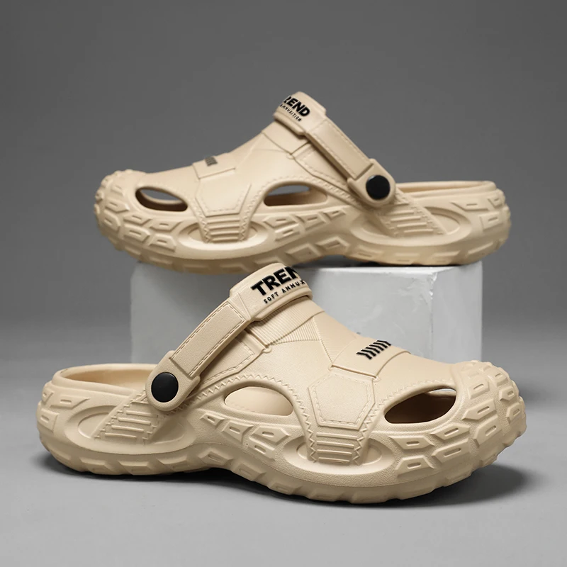 

Большой размер 48-49, мужские уличные тапочки, пляжные сандалии, удобные шлепанцы, сабо, мужская повседневная обувь, садовая обувь, мужские пляжные тапочки