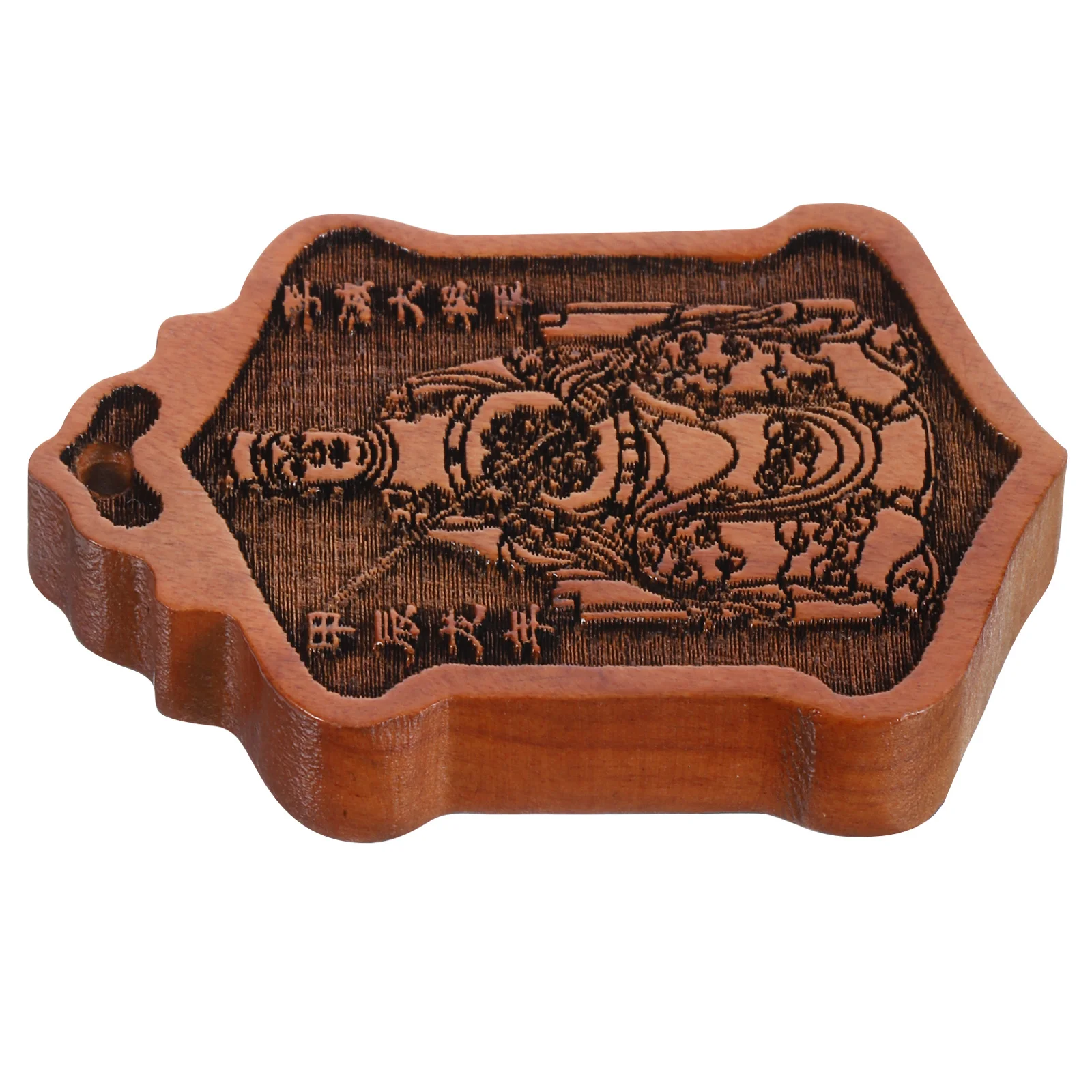 

1pc Pendant Chinese Style Keychain Hanging Ornament For Car Bag New Year Decor Amulet Wood Vintage Keyring Spring