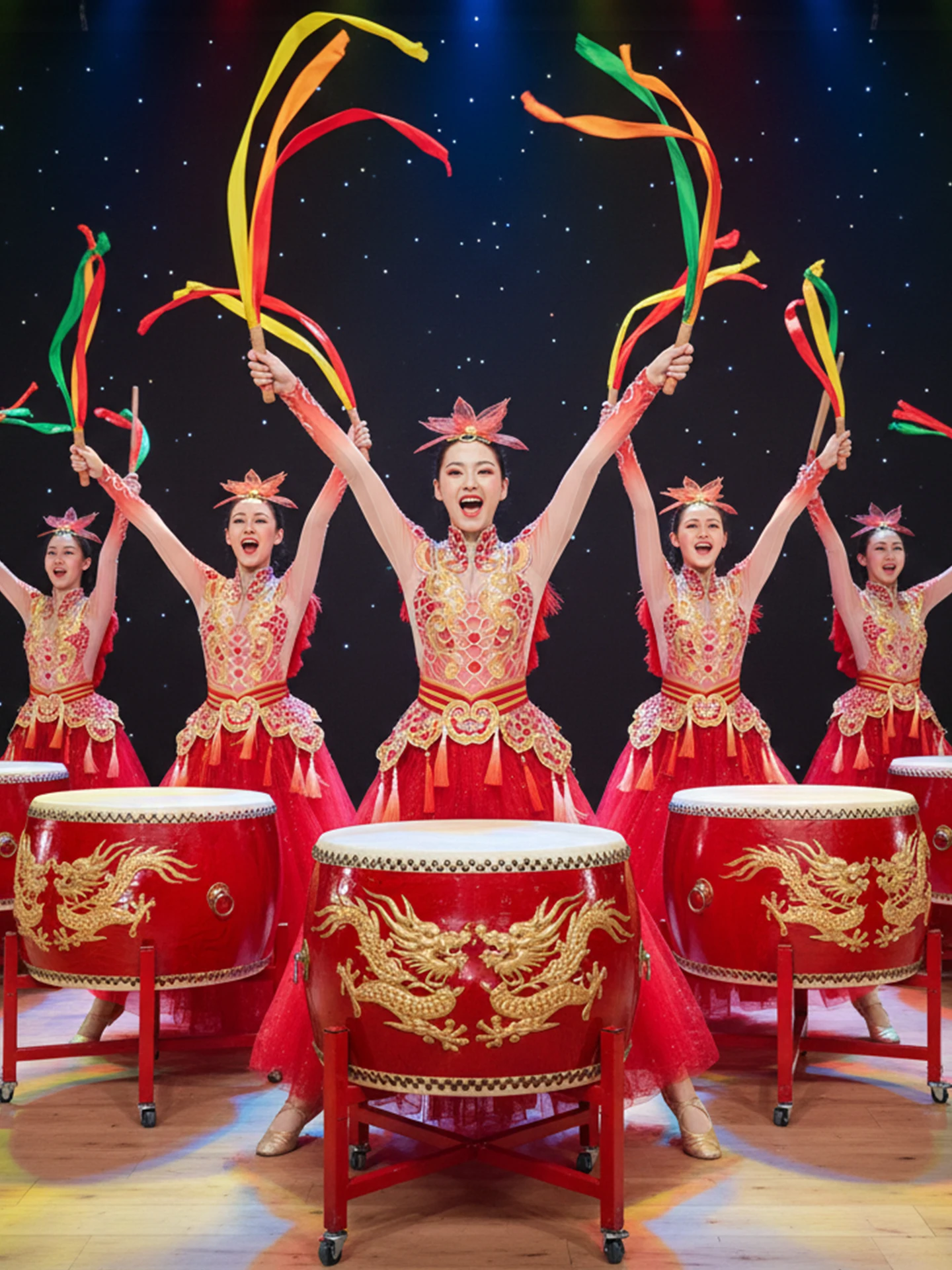 

Dragon Costume Adult Women's Men's Square Dance Performance Opening Dance New Style Traditional Chinese Lion Dance Outfit