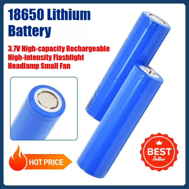 

18650 Lithium Battery 3.7V High-capacity Rechargeable High-intensity Flashlight Headlamp Small Fan