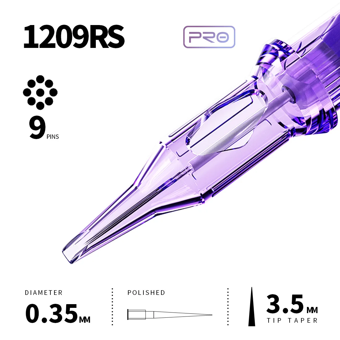 Mast Pro Tattoo Needles Cartridge 20pcs Disposable RS 0.25/0.3/0.35mm for Shading Blending Permanent Makeup or Body Art Needles image 3