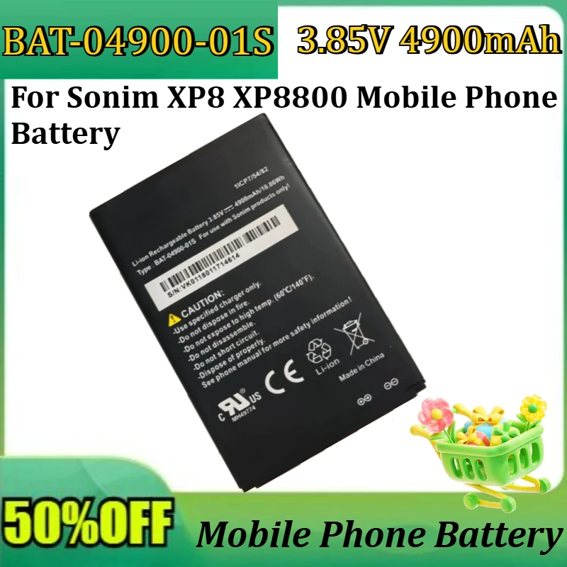 Nueva batería de alta calidad de 3,85 V 4900 mAh BAT-04900-01S para teléfono móvil Sonim XP8 XP8800