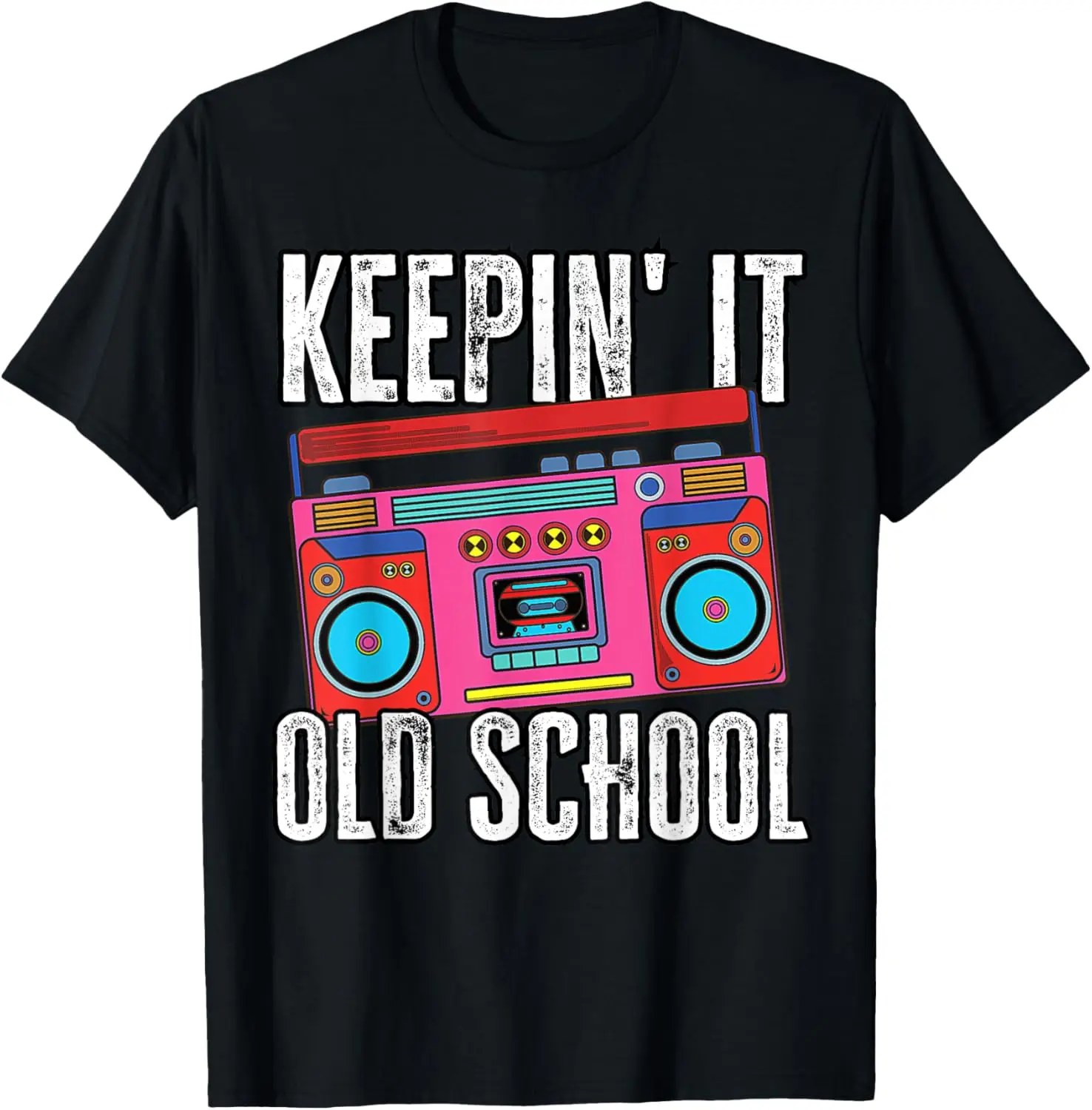 Old School 80s 90s Retro Boombox Music Keepin It Old School T-Shirt