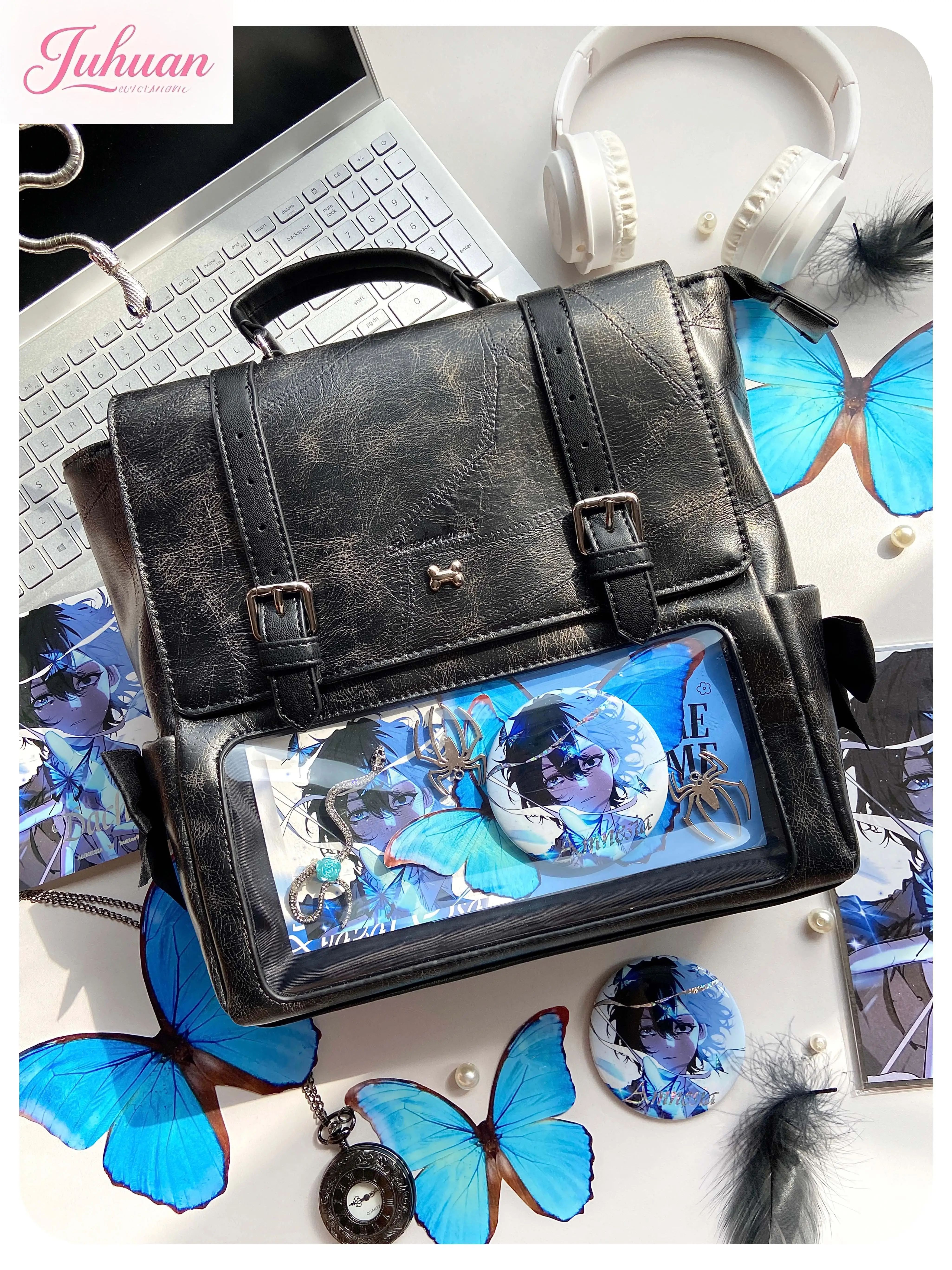 اليابانية الأصلية الساحرة كامبريدج Lta حقيبة الظهر المرأة القوس الشريط بولي Crossbody المحمولة الحلو بارد الرياح وجبة خفيفة حقيبة الإناث #5