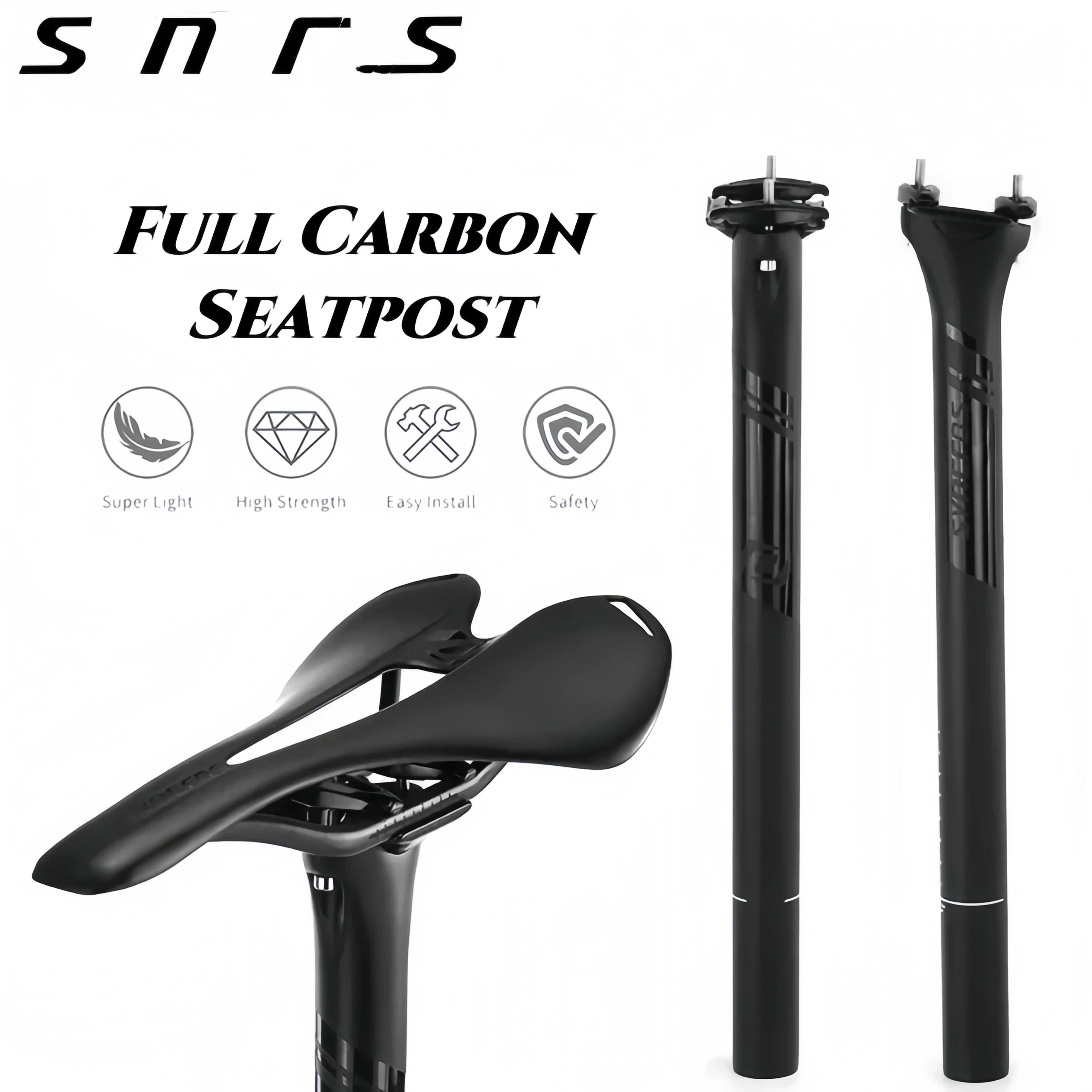 

SYN Carbon Fiber Seatpost Mountain/Road Bike Carbon Seat FOR MTB Folding Bike carbon Saddle Matte Seat post 27.2/30.8/31.6mm