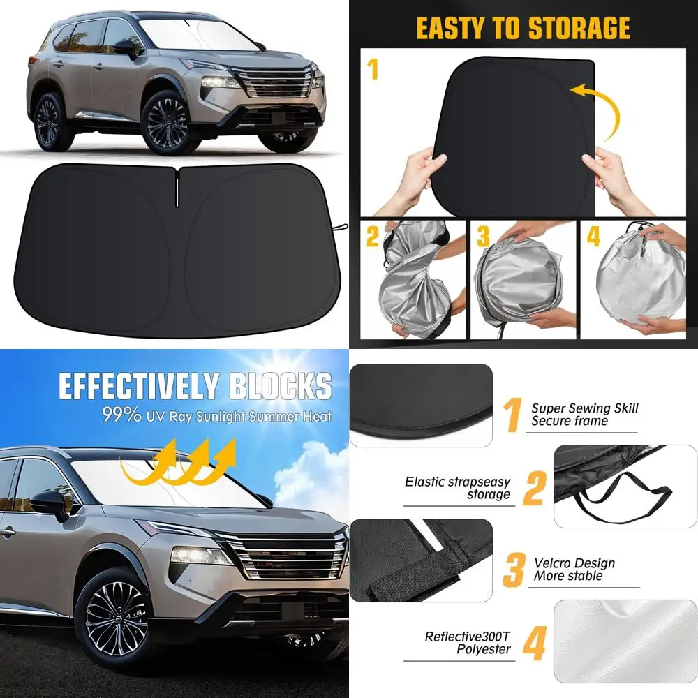 

Солнцезащитный козырек на лобовое стекло для nissan rogue 2021-2025, складной солнцезащитный козырек для rogue, аксессуары, солнцезащитный козырек на переднее окно автомобиля, солнцезащитный козырек