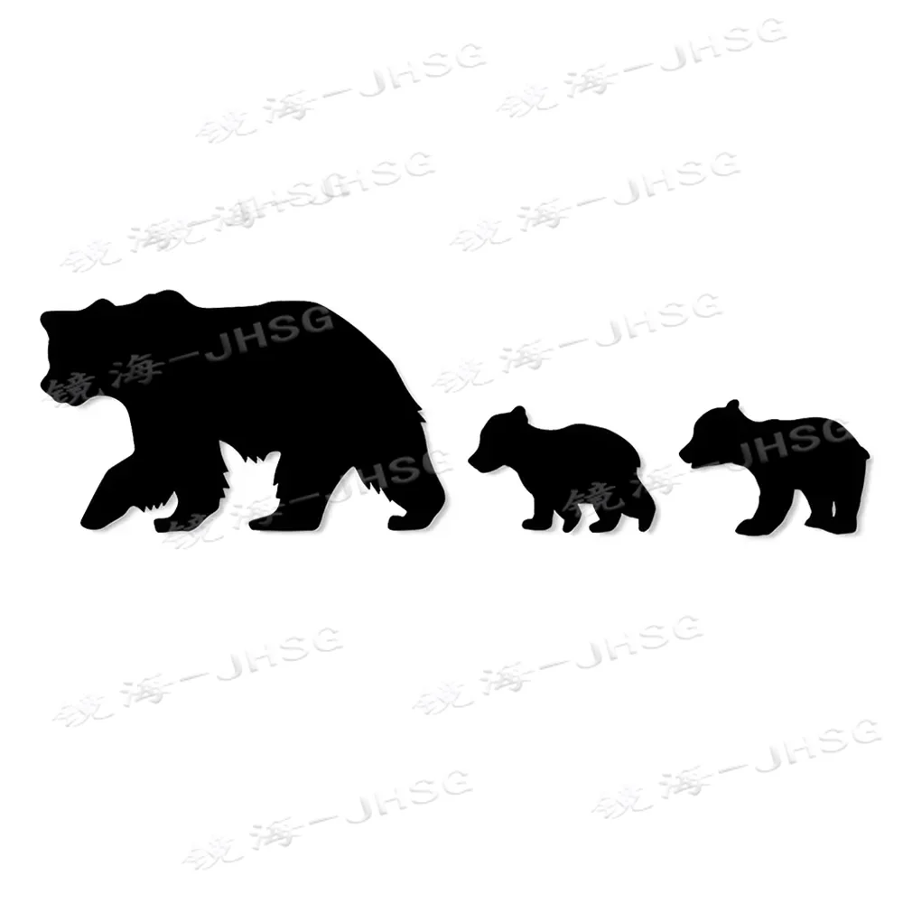 

Bear Family Sticker Creative Car Motorcycle Exterior Decoration Accessories Waterproof Vinyl Customizable Decal