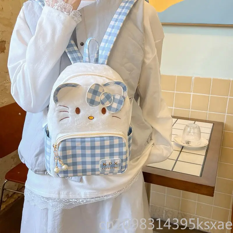  Mini School Backpack for Women Girls Students Kawaii Hello Kitty Bookbag with Ergonomic Straps Durable Fashion Trend
