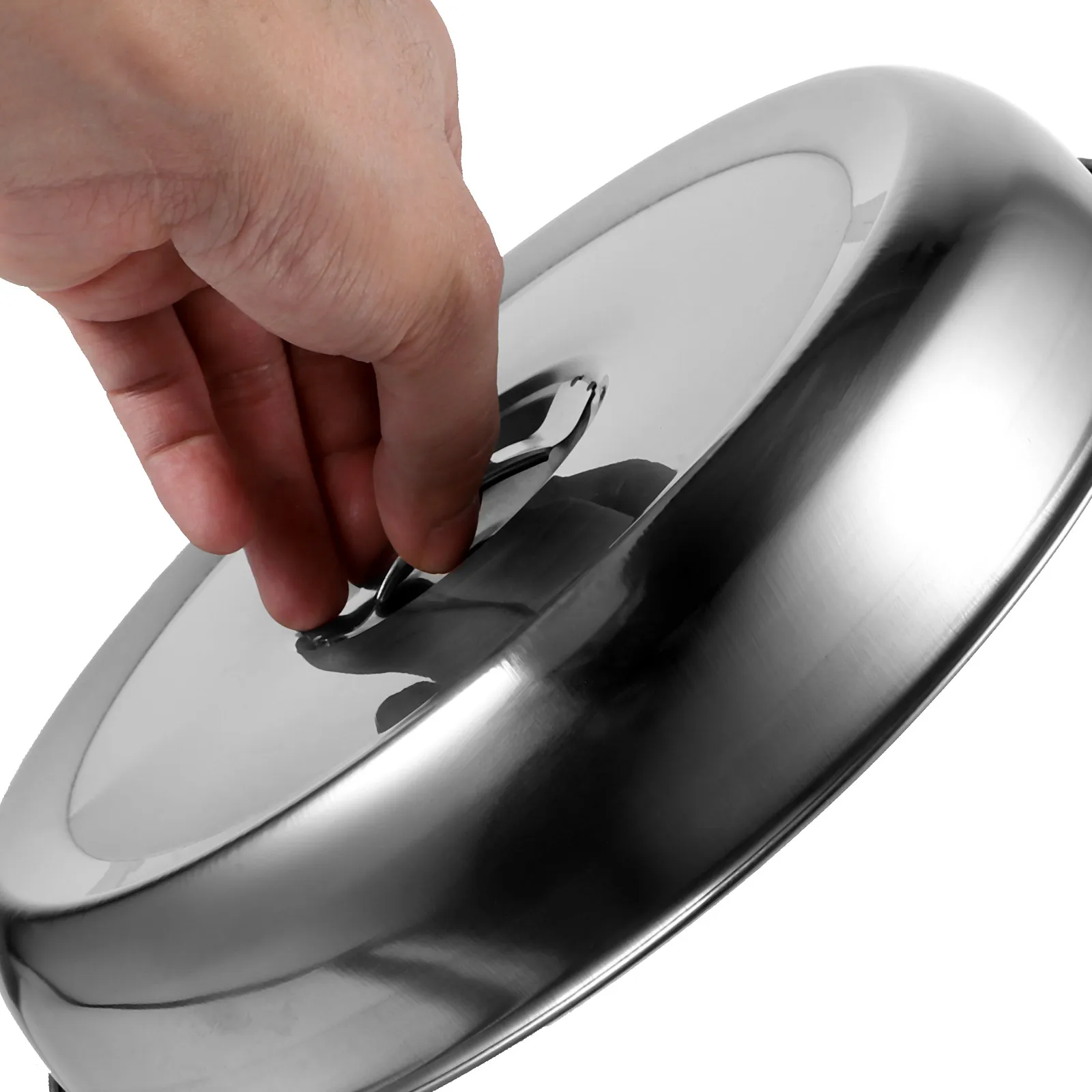 

2pcs Stainless Steel Dish Cover Large Dinner Plate Lids Steak Hood Protective Round Dome Cookouts Grilled Sandwiches Kitchen