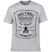 Summer Breathable Polyester 3D Print Heavy Metal Rock Band Guns N 'Roses T-shirt Men's Clothing Streetwear Hip Hop Casual Top