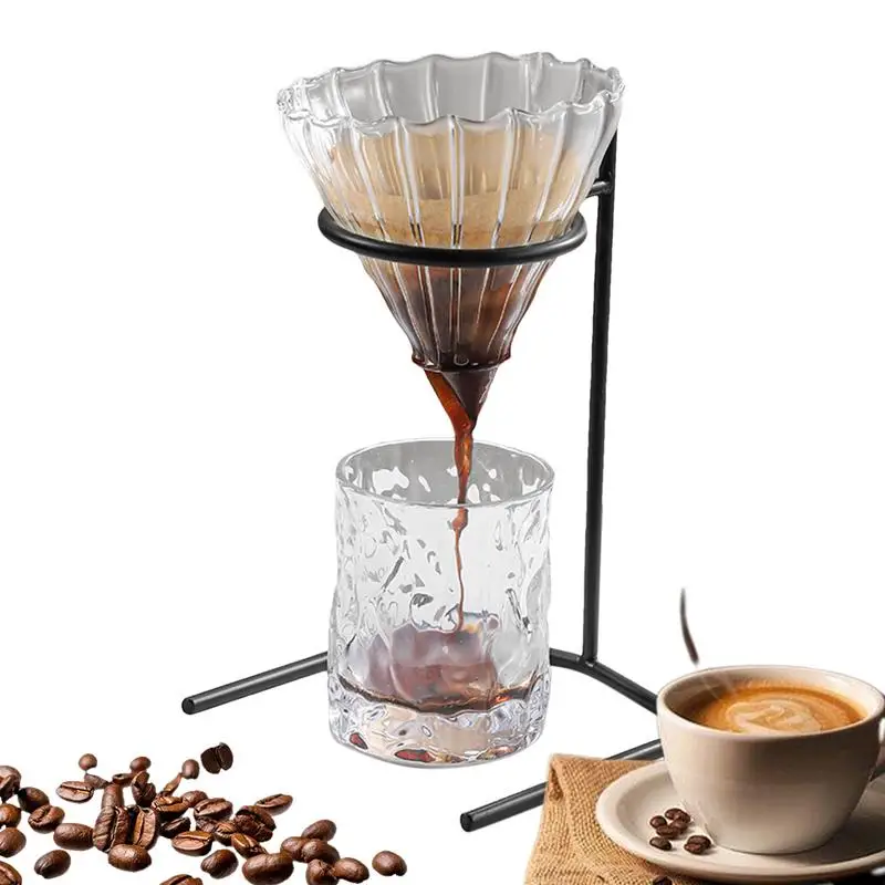 

Pour Over Stand Coffee Station Pour Over Coffee Dripper Metal Coffee Brewer Holder Hand Drip Coffee Bracket Coffee Filter Holder