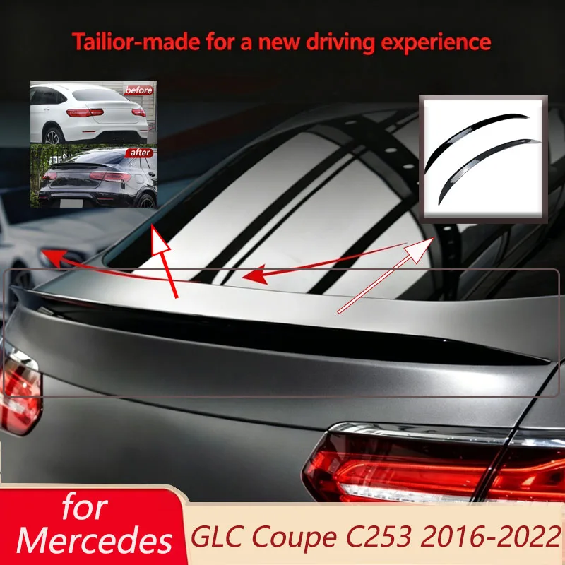 

Rear Roof Lip Spoiler for Mercedes Benz GLC Coupe C253 2016 To 2022 Tail Trunk Wing Lip Body Kit Tuning Automobiles Parts