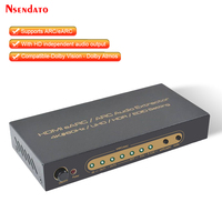 UHD HDMI eARC ARC Audio Extractor 4K 60Hz For Dolby Atmos Vision eARC ARC HDMI Audio Extractor For DTS EDID AC3 LPCM TV PS4