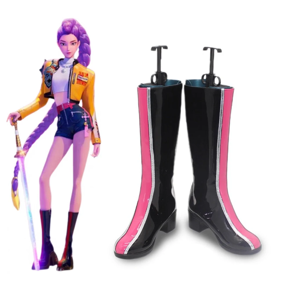 게임 Huntrix 루미 코스프레 부츠 애니메이션 영화 K-pop 악마 헌터 코스프레 신발 할로윈 파티 역할 놀이 플랫폼 신발