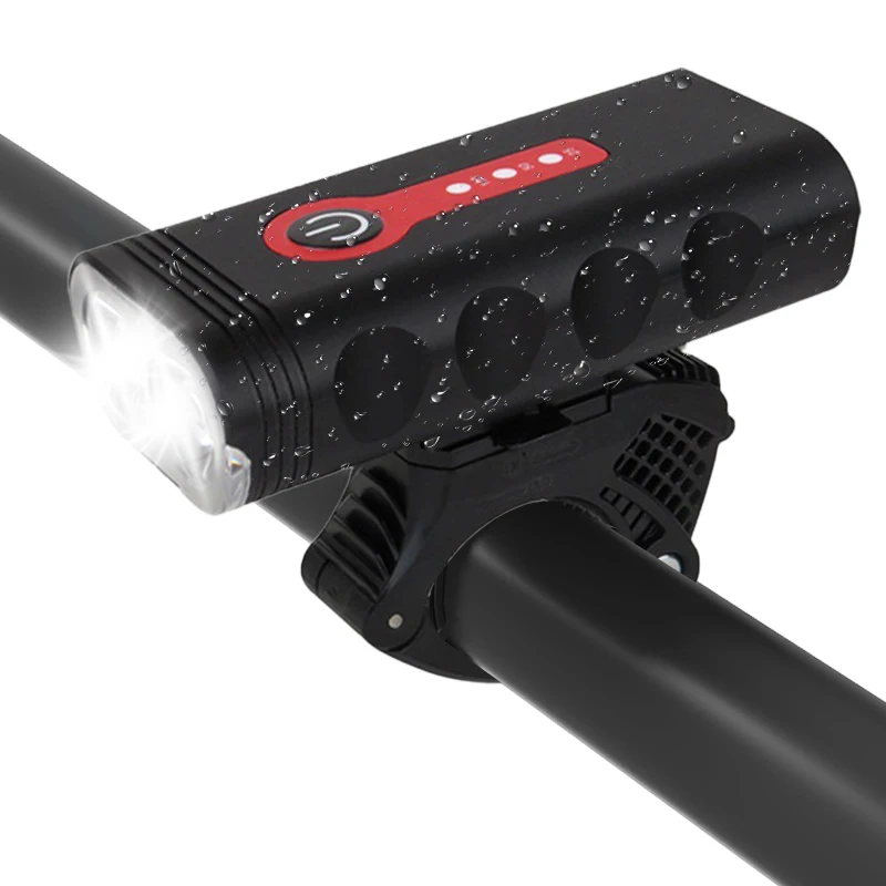 مجموعة مصابيح الدراجة القابلة لإعادة الشحن USB فائقة السطوع 1000 لومن شعاع عريض لركوب الدراجات الليلية الآمنة المصباح الأمامي والذيل الخلفي للدراجة #1