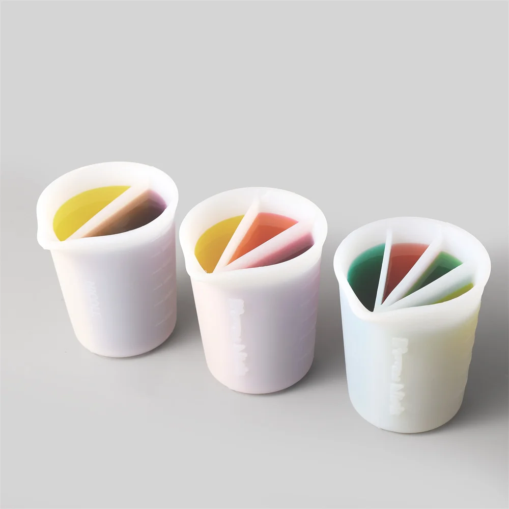 Nicole 250ml Silicone Split Cups Thicken Non-Stick Color Render Mixing Cups for Jesmonite/Resin/Fluid Painting