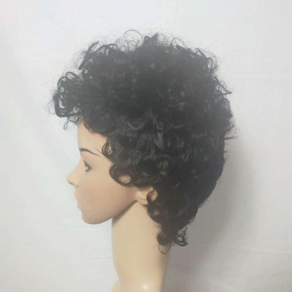 Short Wigs for Black Women Straight Brazilian Remy Hair High Temperature Silk Girls High Quality Fashionable Wig Sexy Accessory