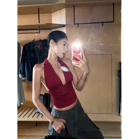 8 best sales röd halternecktopp - №5