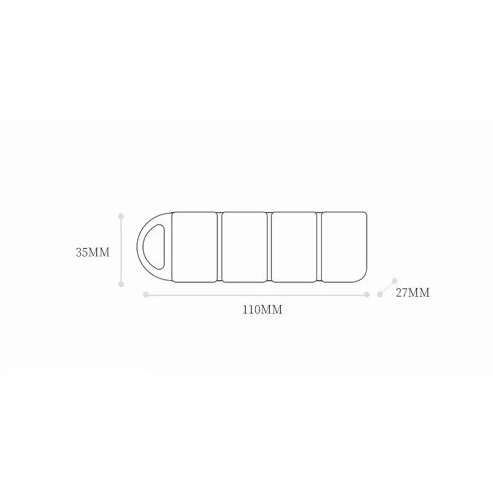 1Pcs Portable Pill Organizer Box 4-Section Medicine Storage Case Color-Coded Lids Easy Dispense Reminder for Elderly Home Travel