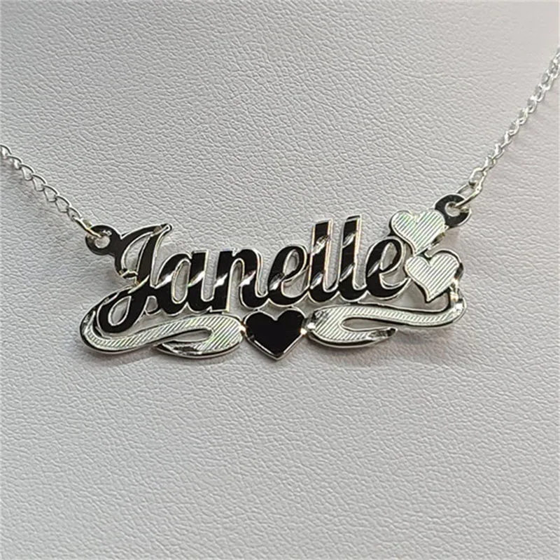 

Customized Steel color Couple Ballerina Students Paired Pendants Kids Sticker Printing Novelty Femmes Name Young Rock New Design