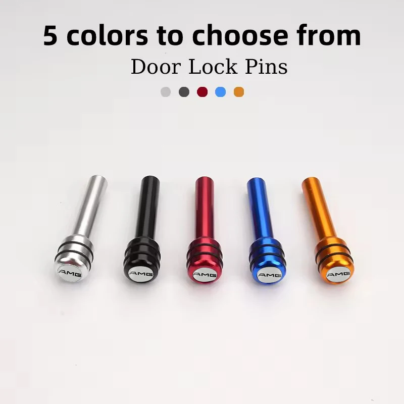Alloy Car Door Lock Pins for Mercedes Benz AMG Logo W210 W203 W204 W205 W211 W212 C180 A200 CLA CLK CLS Modified Accessories view 6