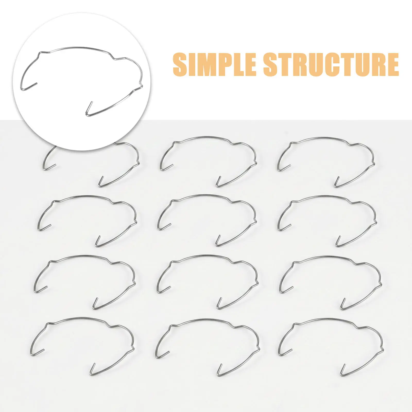 12Pcs Spring Clips Recessed Lighting Coil Spring Retainers Strong Hold Ceiling Lamp Support Fittings for Downlight Panel Light
