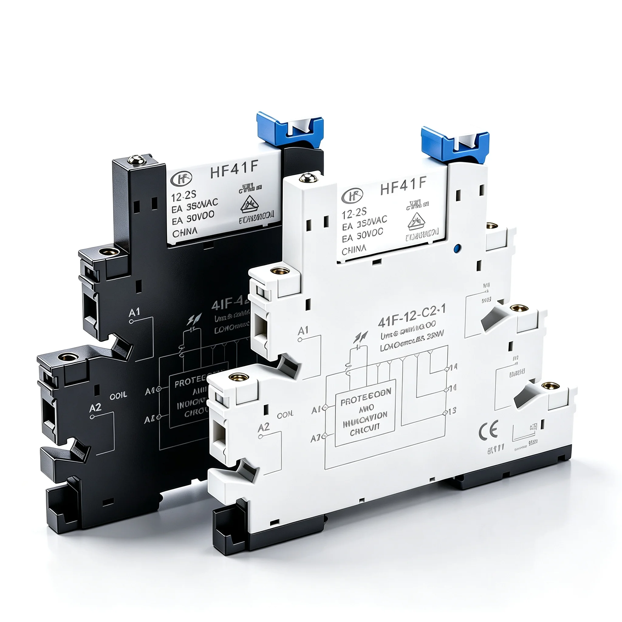Slim Relay 41F-1Z-C2-1 Integrated PCB Mount Power Relay With 12-24V Universal Base Industrial Din Rail Ultra-thin Relay