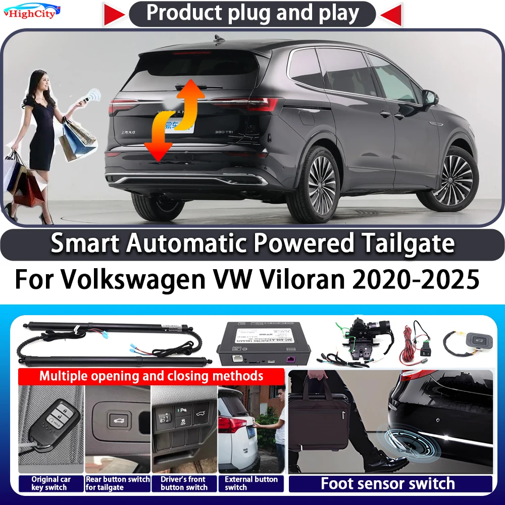 

For Volkswagen VW Viloran 2020-2025 Smart Automatic Powered Tailgate Key Control Trunk Lift Close Kit Electric Power Tailgate