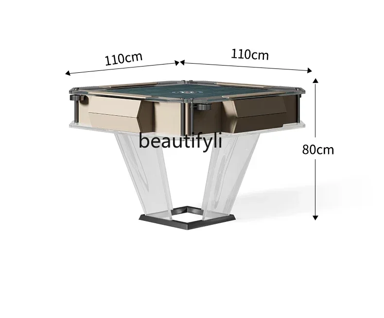 New Light Luxury minimalist  fully automatic multifunctional electric floating dining table dual-purpose mahjong table