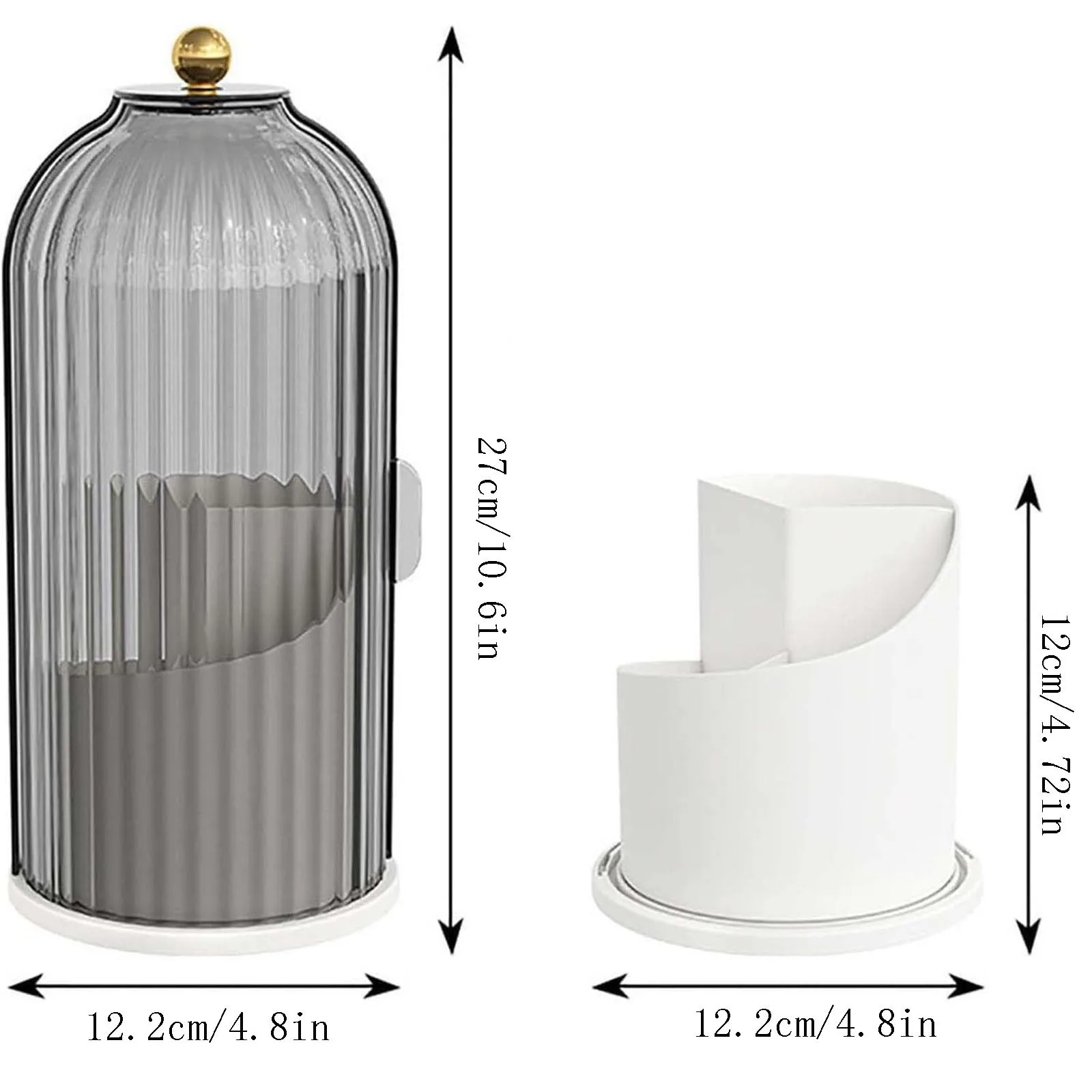 蓋付きメイクブラシホルダー 360 °   回転口紅眉毛ペンシルホルダーアイシャドウ収納ボックスデスク化粧品ツールオーガナイザー