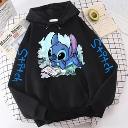 Sudaderas con capucha de Lilo Stitch de Disney para hombre y mujer, sudadera Harajuku de Anime, ropa de calle gótica Y2k de dibujos animados, Sudadera con capucha de Manga de los años 2000 para mujer