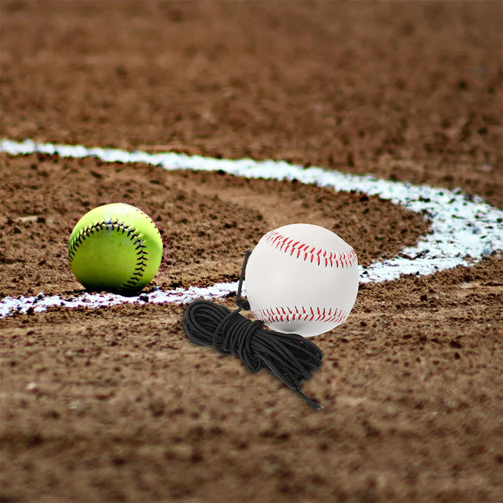 1 set honkbaltrainingsapparatuur multifunctionele swingtrainer elastisch touw voor het slaan van pitching weerstandsbanden draagbaar