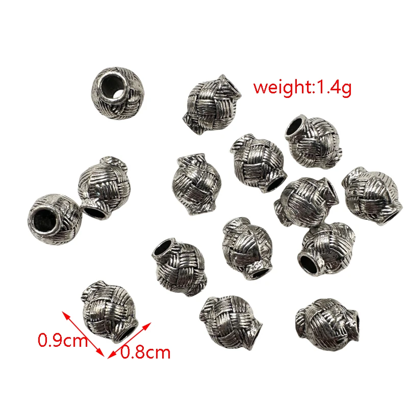 20pcs New Tibetan Silver Irregular Series Perforated Spacer Beads DIY Handmade Men\'s And Women\'s Jewelry Connector Accessories