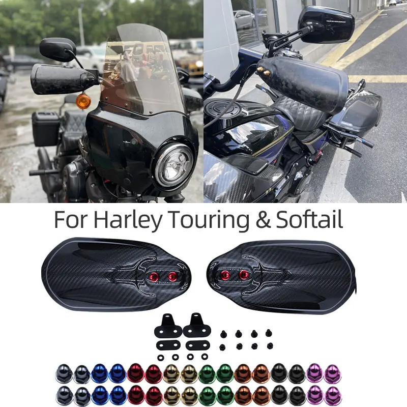 

For Harley 2017-2023 Touring Glide 2018-2024 Softail Low Rider Breakout FXFB FLDE 121CVO 121ST Motorcycle Hand Guard Protector