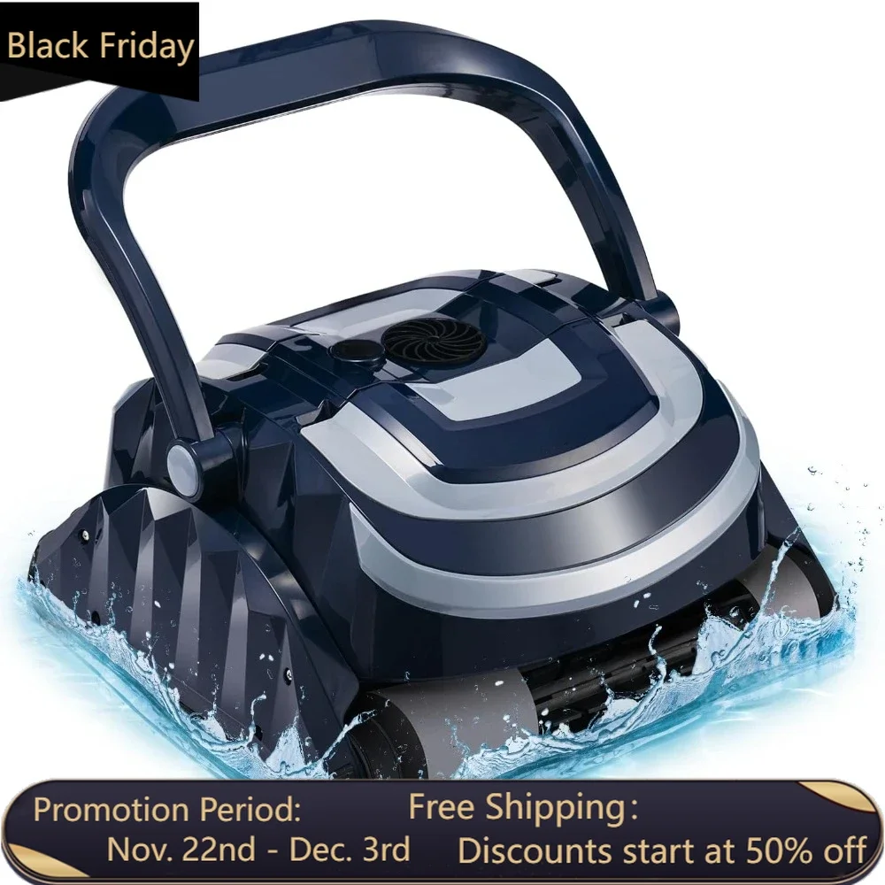 Robotic Pool Cleaner,for Above/In-ground Pools, Pools up to 55 Ft in Length, Double Top Load Filter Basket