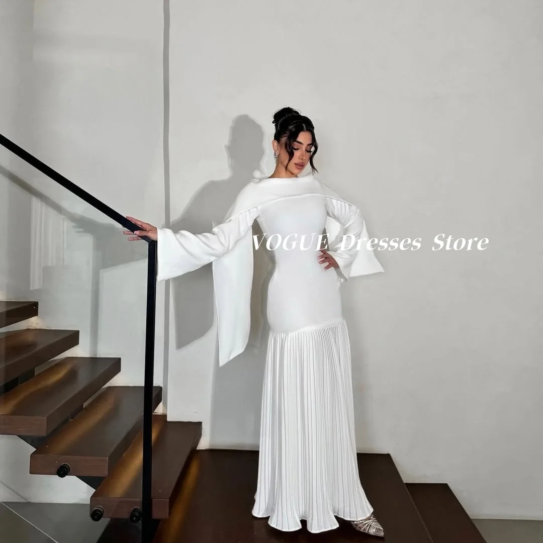 

Mermaid Prom Dresses O Neck Muslim Long Sleeve Wedding Party Dresses فساتين للمناسبات الخاصة robes de soirée Customized