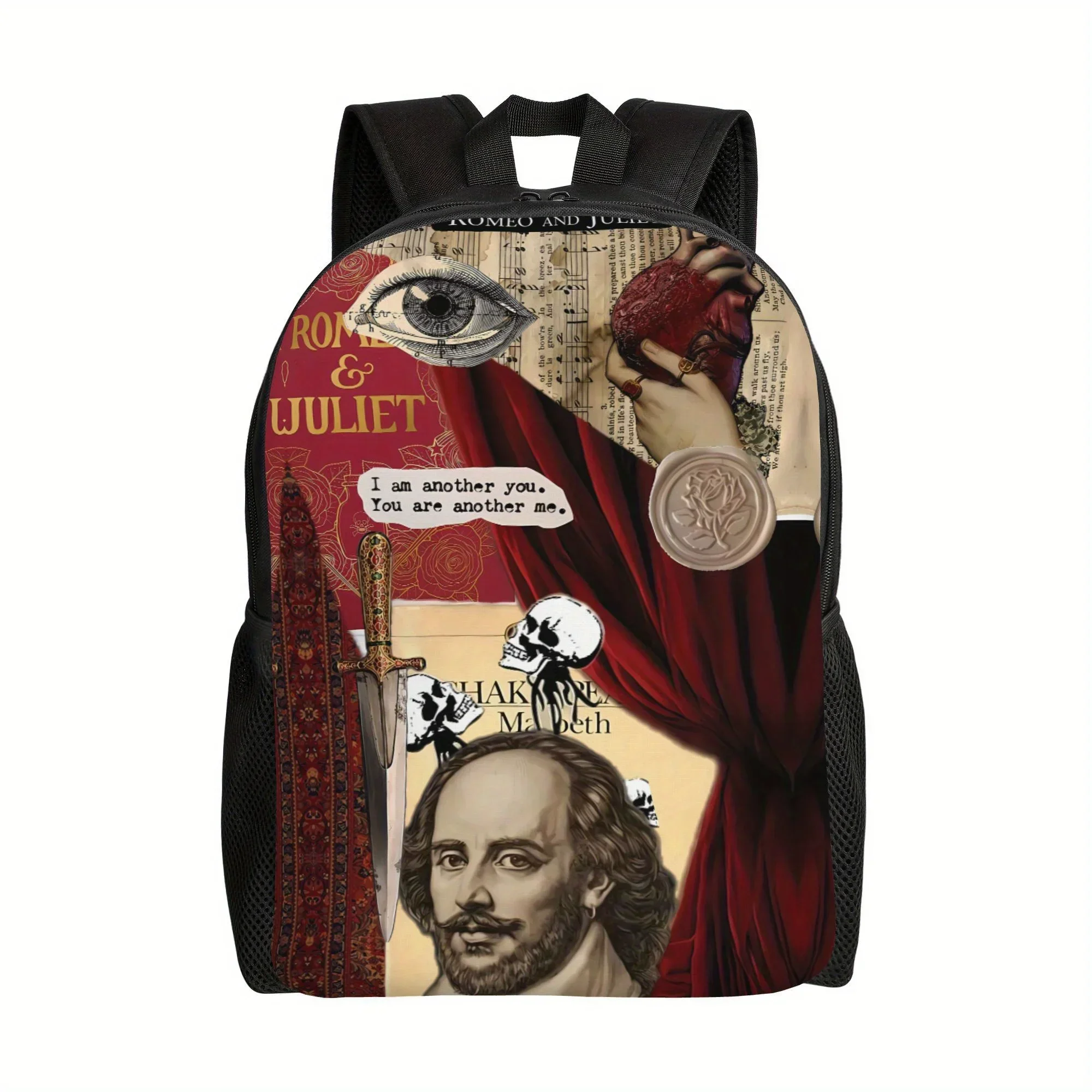 Custom Bag Shakespeare High-capacity Backpack Fashionable And Versatile For Casual Sports Travel