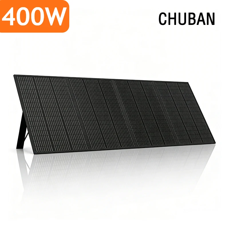 CHUBAN 400W Tragbares Solarpanel Faltbares Solarpanel-Set Wasserdichter Notstrom-Solarladegerät für Powerstation Camping Solar