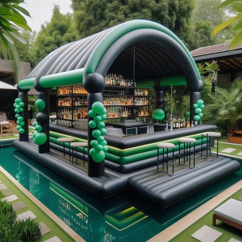 

For Pvc Inflatable Pool Play Family Bar Water Floating Bar Tent Houses Backyard Party Event