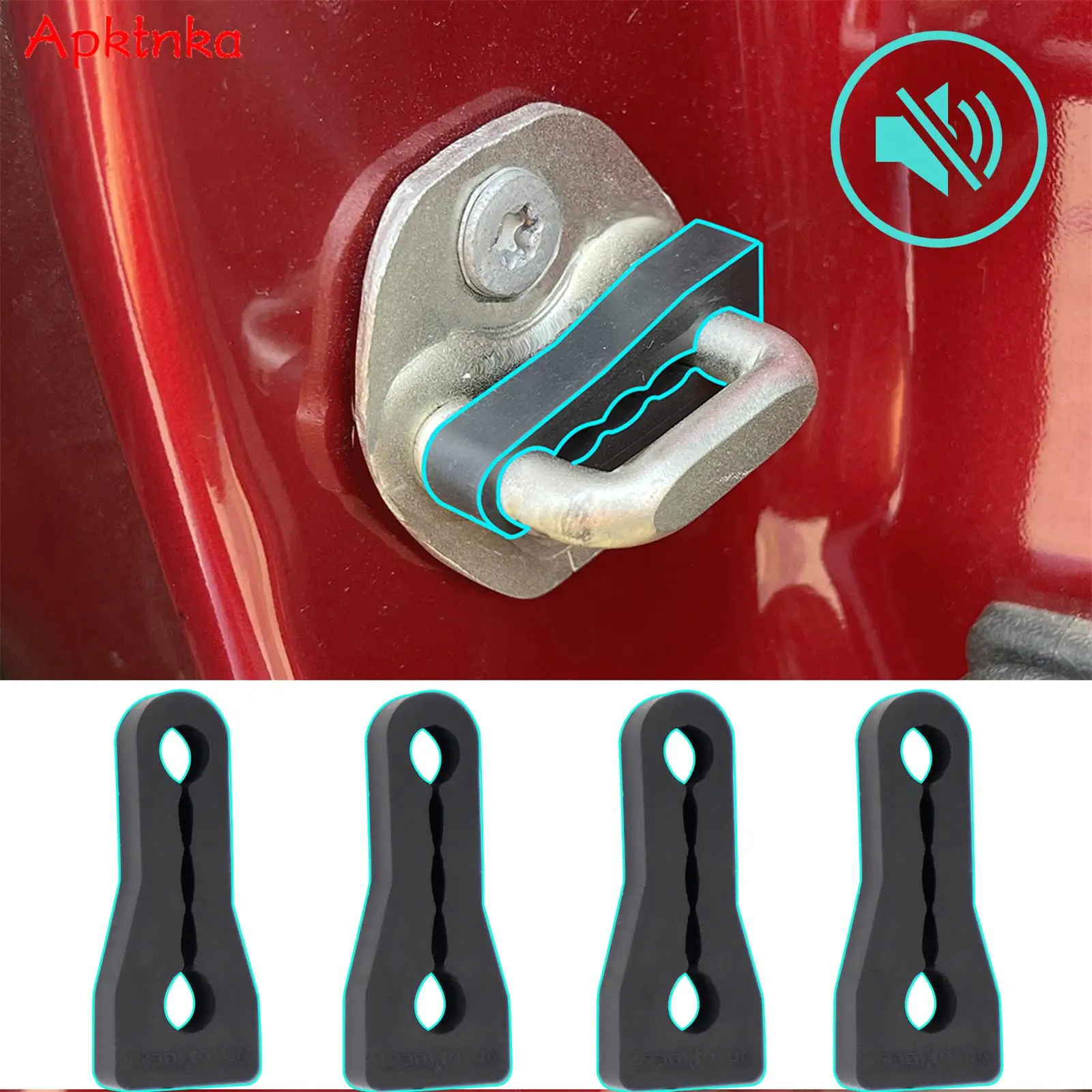 Sound Damper Door Lock Buffer For Kia sportage Rio k5 Ceed Morning Picanto 2018 -  Rattling STOP Soundproof Deaf Seal Deadener