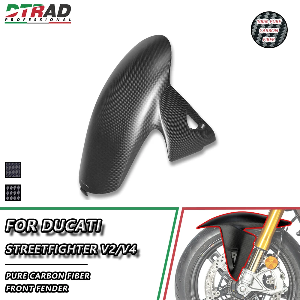 

Front Fender For DUCATI Streetfighter V2 955 Green V4 1100 S SP Lamborghini Carbon Fiber Hugger Mudguard Motorcycle Accessories