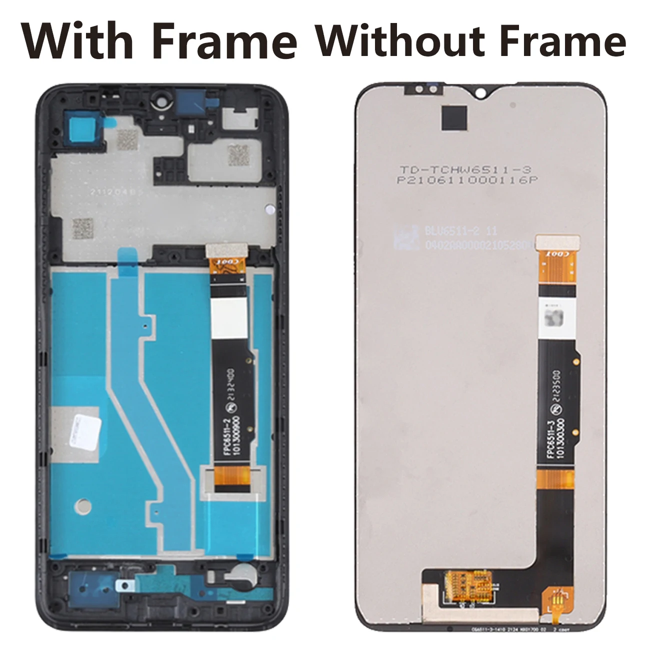 Pantalla Replacement Display Parts Original For TCL 306 Full With Frame X668 6102H LCD Scree Touch Panel Digitizer Assemblay