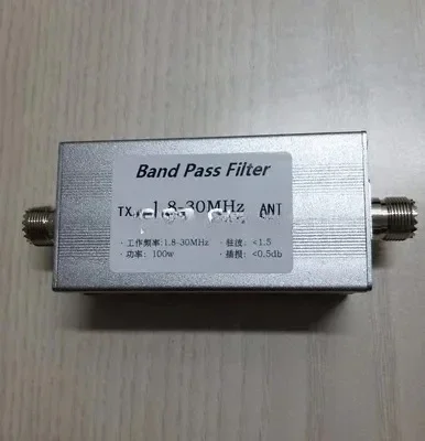 1.8-30MHz 100w Band-pass Filter BPF Anti-interference Improve Selectivity and Suppress Clutter Module